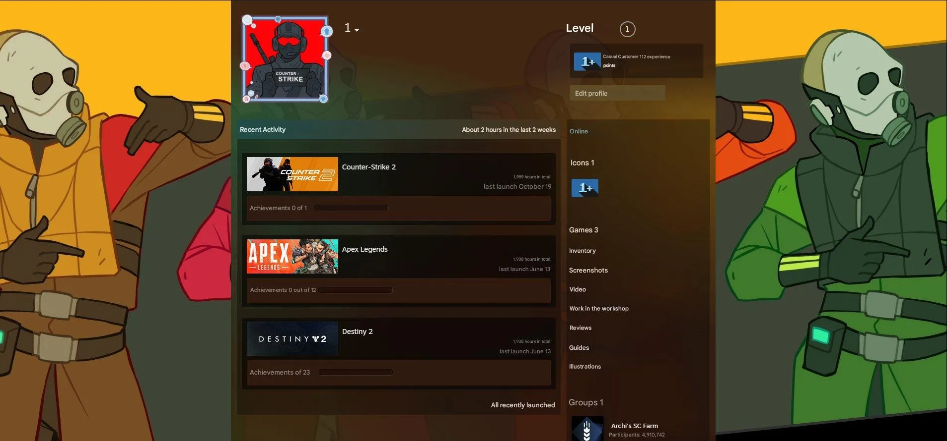 CS185 Prime purchased | 1500+ hours | Steam Points 1432 